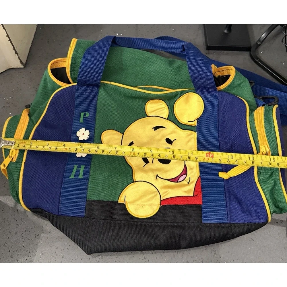 Vtg Disney Winnie The Pooh Kids Duffle Bag Carry-on Luggage Shoulder Strap